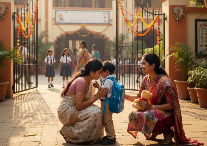 Separation Anxiety on the First Day of School